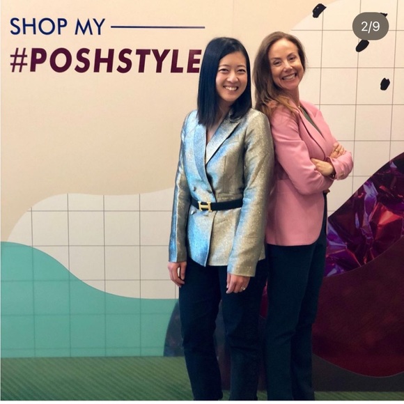 Modern Citizen "Gracie" Pewter Metallic Blazer - Picture 2 of 3